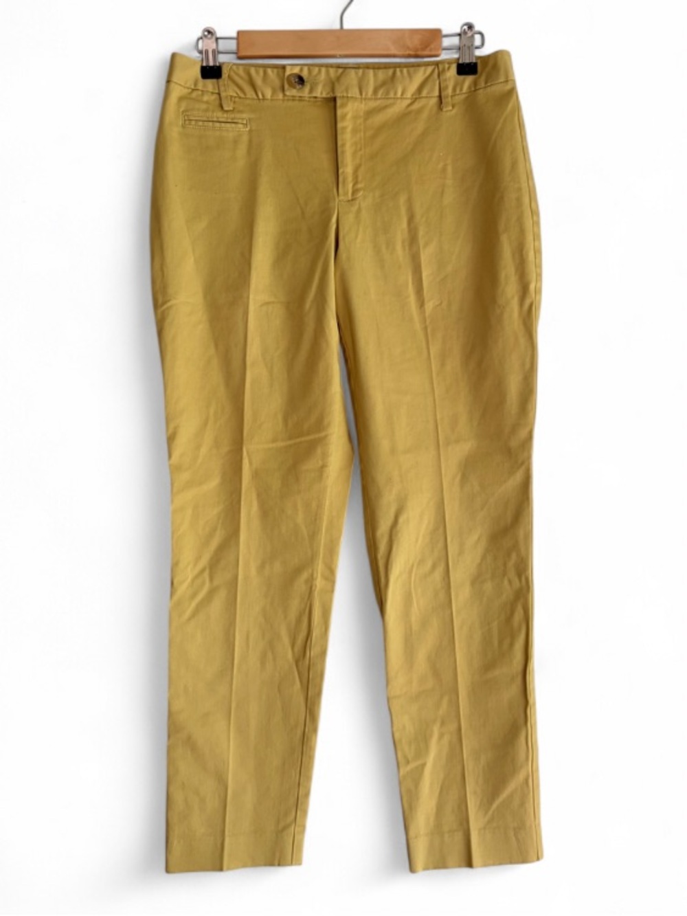 Gap Aubrey Stretch Yellow Cotton Slim Ankle Pants Size 6